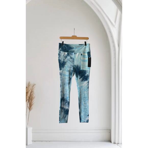 Bebe Sport Leggings Size Large High Rise Logo - Picture 2 of 8